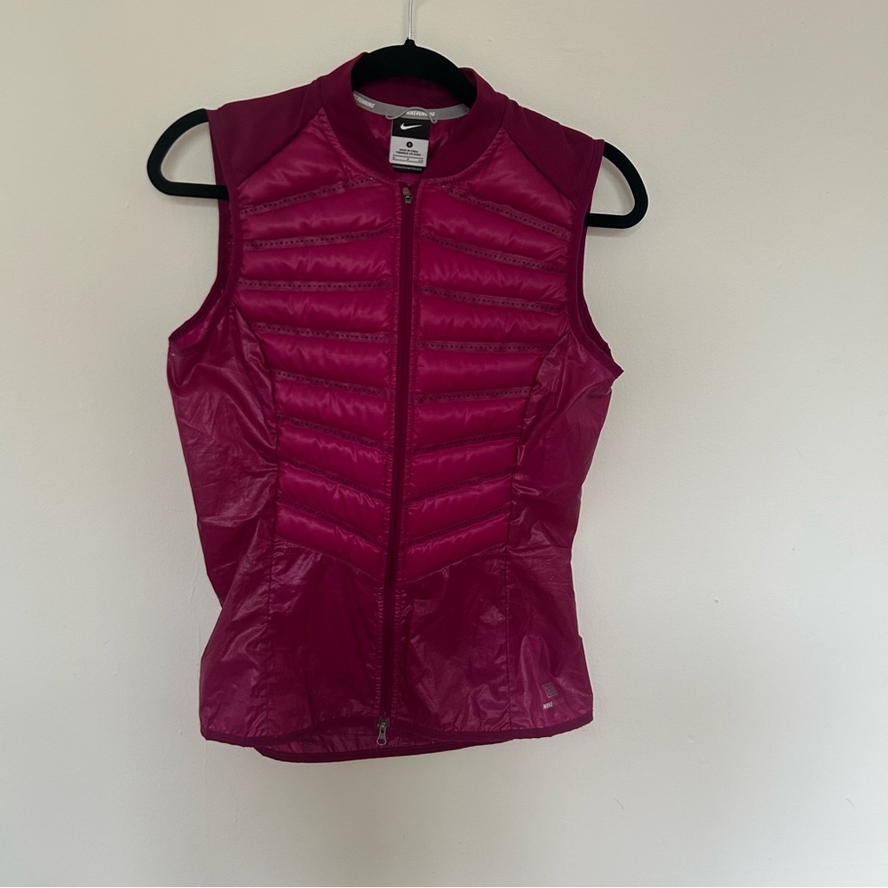Nike Aeroloft 800 Running Puffer Vest Full Zip Hot Pink Small